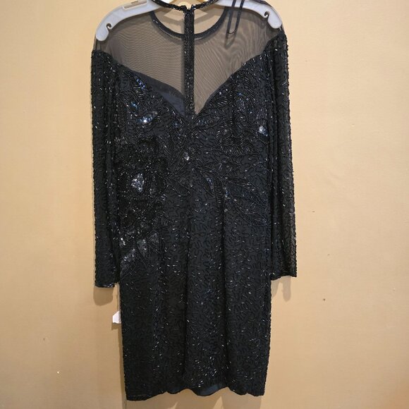 Vintage Nitelite Della Roufigali size 10 beaded formal dress - Picture 2 of 6